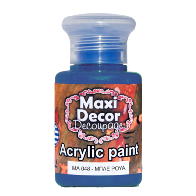 Ακρυλικό Χρώμα 60ml Maxi Decor Μπλε Ρουα MA048_MA048060